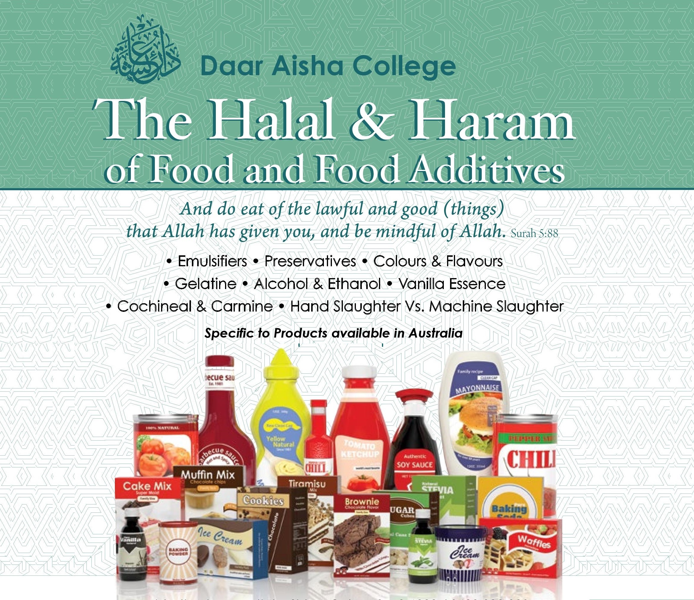 Daar Aisha College Course - Halal & Haram of Food